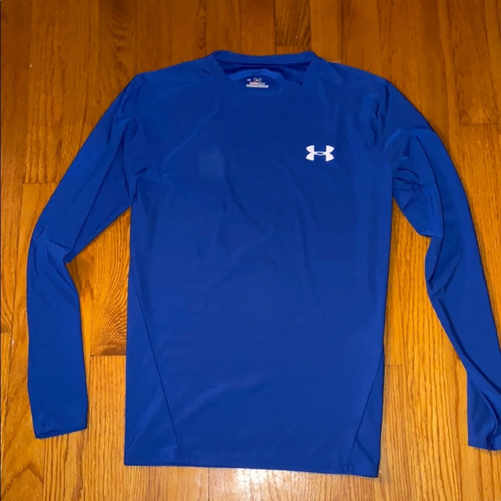 blue long sleeve under armour dri fit🌀